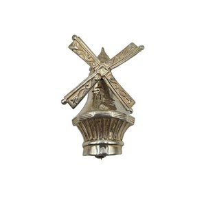 Sterling Silver Windmill Pin Brooch Signed By LANG Articulated Rotating Movable